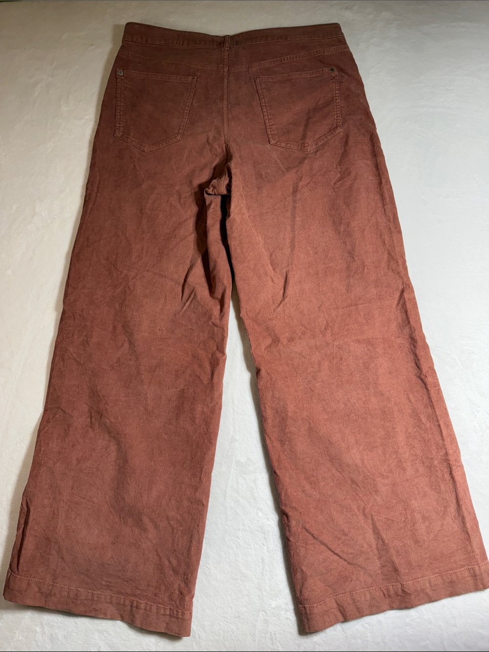 Pilcro Wide-Leg Corduroy Jeans in Dusty Rust Rose - Picture 8 of 8